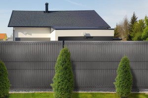 123 x 250 mm Listwy ogrodzeniowe pionowe RD03 ciemny szary - komplet 